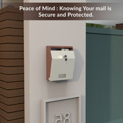 Plantex Letter Box/GI Steel Suggestion Box for Office with Key Lock/Post Box for Gate Home/Complaint Box/Wall Mounted Mail Box - (Orchid & Ivory)