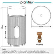 Plantex Matt Pedestal Wash Basin/Acrylic Resin & Quartz Free Standing Wash Basin/Round Basin For Bathroom/Home/Hotel/Restaurant- (Black And Grey, 16 X 16 X 34 Inch)