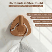 Plantex J4 Stainless Steel Clothes Hanger for Wall/Hangers for Bathroom/Robe Hook/Bathroom Accessories (PVD Rose Gold Finish) Angel