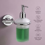 Plantex 304 Grade Stainless Steel Liquid Soap Dispenser/Shampoo Dispenser/Hand Wash Dispenser/Bathroom Accessories - Daizy (Chrome)