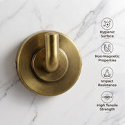 Plantex 304 Grade Stainless Steel Robe Hook/Cloth-Towel Hanger/Napkin Hanger/Bathroom Accessories - Daizy (Antique)