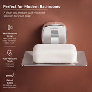 Plantex 304 Grade Stainless Steel Soap Holder for Bathroom/Soap Dish/Soap Stand/Bathroom Accessories - Maxx (Chrome)