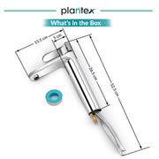 Plantex Pure Brass Centre Hole Basin Mixer Tap for Wash Basin with Teflon Tape & Braided Hose/Single Lever Tabletop Wash Basin Tap for Home-7 Year Warranty