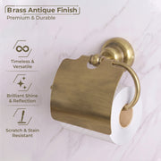 Plantex 304 Grade Stainless Steel Toilet Paper Roll Holder/Toilet Paper Holder in Bathroom/Kitchen/Bathroom Accessories - Skyllo (Antique)