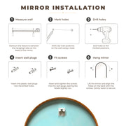 Plantex Mirror for Wall/Aluminium Frame Bathroom Mirror/Round Mirrors for Bathroom/Wall Mount Mirrors for Bedroom/Dressing Room/Living Rooms/Entryway - Shatterproof (24inch-Gold Brushed)