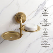 Plantex 304 Grade Stainless Steel Double Soap Holder/Soap Stand/Soap Dish for Bathroom and Wash Basin/Bathroom Accessories - Daizy (Antique)