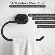 Plantex J4 Stainless Steel Towel Hanger for Wash Basin/Hand Towel Hanger/Napkin Holder for Wash Basin/Bathroom Accessories (PVD Black Finish) Onix