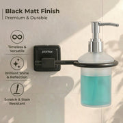 Plantex 304 Grade Stainless Steel Liquid Soap Dispenser/Handwash Dispenser/Shampoo Dispenser for Bathroom Accessories - Decan (Black)