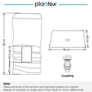 Plantex Pedestal Matt Wash Basin/Acrylic Resin & Quartz Free Standing Wash Basin/Square Basin for Bathroom/Home/Office - (10040, Beige)