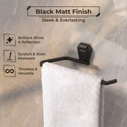 Plantex Towel Holder for Bathroom/304 Grade Stainless Steel Napkin Ring/Towel Hanger/Towel Ring/Bathroom Accessories - Pack of 1 (PMB-2404, Z-Black)