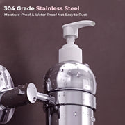 Plantex 304 Grade Stainless Steel Silver Wash Basin Handwash Holder/Wall Mounted Dispenser/Bathroom Accessories - Oreva (Chrome)