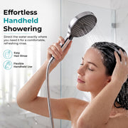Plantex Hand Shower for Bathroom/6 Mode Multifunctional Shower/5-Inch ABS Plastic Silicone Handheld Shower Head/Easy Mode Switching – (Chrome, H-627)