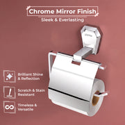 Plantex Toilet Paper Holder for Bathroom/304 Grade Stainless Steel Tissue Paper Roll Holder/Bathroom Accessories - Pack of 1 (PM-2410, Chrome)