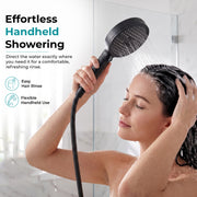 Plantex Hand Shower for Bathroom/6 Mode Multifunctional Shower/5-Inch ABS Plastic Silicone Handheld Shower Head/Easy Mode Switching – (Black, H-627)