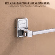 Plantex 304 Grade Stainless Steel 24 inch Towel Hanger/Holder for Bathroom/Single Towel Rod/Towel Bar/Towel Stand/Bathroom Accessories Pack of 1, Darcy (Chrome)