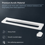 Plantex 20 Inch Acrylic Towel Hanger for Bathroom/Towel Rod for Kitchen/Napkin Holder/Stand/Towel Bar for Bathroom - Pack of 1 (VIW-126, White)