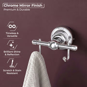 Plantex 304 Grade Stainless Steel Robe Hook/Cloth-Towel Hanger/Napkin Hanger/Bathroom Accessories Pack of 1, Skyllo (Chrome)