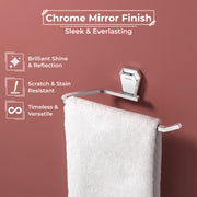 Plantex Towel Holder for Bathroom/304 Grade Stainless Steel Napkin Ring/Towel Hanger/Towel Ring/Bathroom Accessories - Pack of 1 (PM-2404, Chrome)