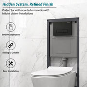 Plantex Flush Plate/Dual Flush Plate for Toilet/Mechanical Dual-Flush Plate/Water-Saving Technology  Pack of 1 (4519, Black)