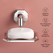 Plantex 304 Grade Stainless Steel Bathroom Soap Holder for Bathroom/Soap Bar Holder/Bathroom Accessories - Nipron (Chrome)