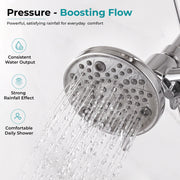Plantex ABS 8 mode Bathroom Shower Set with 304 Stainless Steel 1.5 meter Flexible Hose Pipe/Handheld Shower Head with 10-inch Round Shower Head-Chrome