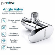 Plantex Pure Brass Single Lever Angle Cock for Bathroom/Wash Basin/Single Way Cock with Teflon Tap for Kitchen/Kitchen and Bathroom Accessories (OCE-1304, Chrome)
