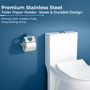 Plantex Toilet Paper Holder for Bathroom/304 Grade Stainless Steel Tissue Paper Roll Holder/Bathroom Accessories - Pack of 1 (Regent, Chrome)
