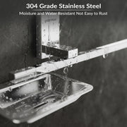 Plantex 304 Grade Stainless Steel Soap Dish/Soap Stand/Napkin Ring/Holder/Towel Hanger for Bathroom/Bathroom Accessories - Crystal (Chrome)