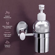 Plantex 304 Grade Stainless Steel Silver Wash Basin Handwash Holder/Wall Mounted Dispenser/Bathroom Accessories - Oreva (Chrome)