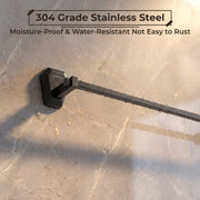 Plantex Towel Rod for Bathroom/304 Grade Stainless Steel Towel Bar/Towel Stand/24 Inch Towel Hanger/Bathroom Accessories - Pack of 1 (PMB-2402, Z-Black)