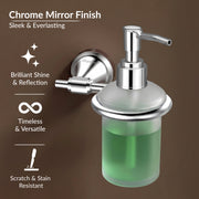 Plantex 304 Grade Stainless Steel Hand Wash Holder/Wall Soap/Shampoo Dispenser for Washbasin/Bathroom Accessories - Niko (Chrome)