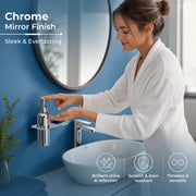 Plantex Liquid Soap Dispenser for Bathroom/304 Grade Stainless Steel Shampoo Dispenser/Hand wash Dispenser/Bathroom Accessories - Pack of 1 (Regent, Chrome)