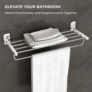 Plantex Dream Stainless Steel Towel Rack for Bathroom/Towel Stand/Towel Hanger/Bathroom Accessories - (24 Inch-Chrome) - Pack of 1