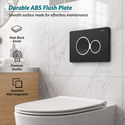 Plantex Flush -Plate/Push Plate for Toilet/Mechanical Dual-Flush Plate/Water Saving Technology - Pack of 1 (4511, Black)