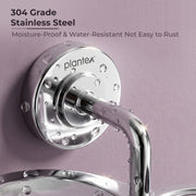 Plantex 304 Grade Stainless Steel 2in1 Soap Holder with Tumbler Holder/Bathroom Accessories - Daizy (Chrome)
