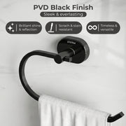 Plantex J4 Stainless Steel Towel Hanger for Wash Basin/Hand Towel Hanger/Napkin Holder for Wash Basin/Bathroom Accessories (PVD Black Finish) Onix