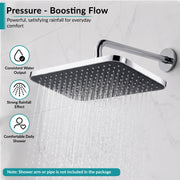 Plantex ABS Shower Head for Bathroom/13x9 inch Head for bathroom/Rain Showers Head for bathroom/Pressurized Showers Head – (Chrome)