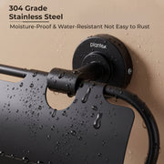 Plantex 304 Grade Stainless Steel Bathroom Toilet Paper Holder/Tissue Holder for Washroom/Kitchen/Bathroom Accessories - Daizy (Black)
