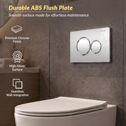 Plantex Flush Plate/Dual Flush Plate for Toilet/Mechanical Dual-Flush Faceplate/Water-Saving Technology – Pack of 1 (Chrome)