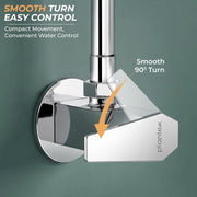 Plantex Angle Valve with Wall Flange & Teflon Tap/Angle Cocke for Bathroom/Bathroom Accessories -Chrome (Celesiya-1244)