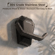 Plantex Robe Hook for Bathroom/304 Grade Stainless Steel Towel Hook/Cloth Hanger/Bathroom Accessories - Pack of 1 (PMB-2405, Z-Black)