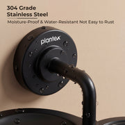 Plantex 304 Grade Stainless Steel 2in1 Soap Holder with Tumbler Holder/Bathroom Accessories - Daizy (Black)