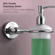 Plantex 304 Grade Stainless Steel Liquid Soap Dispenser/Shampoo Dispenser/Hand Wash Dispenser/Bathroom Accessories - Daizy (Chrome)