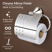Plantex 304 Grade Stainless Steel Toilet Paper Holder/Toilet Paper Roll Holder/Toilet Roll Holder for Bathroom Accessories - Niko(Chrome)