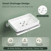 Plantex Stainless Steel with ABS Material Wall Mounted Soap Holder/Soap Case Holder for Bathroom/Bathroom Accessories - (Chrome)