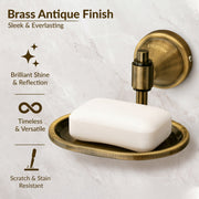 Plantex 304 Grade Stainless Steel Soap Holder Stand for Bathroom and Wash Basin Bathroom Accessories - Niko (Antique)