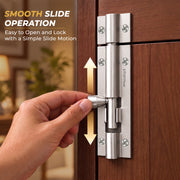 Plantex Stainless Steel Tower Bolt/Tower Bolt for Home,Offices Doors and Windows/Tower Bolt for Main Door/Door Latch/Kundi/Chitakini/Door Latch for Windows - Pack of 1 (Chrome-Silver, 4 inch)