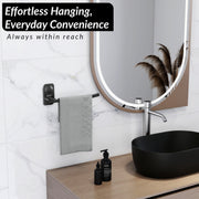 Plantex Stainless Steel Napkin Hanger for Washbasin/Napkin Holder for Bathroom/Towel Ring/Bathroom Accessories - Pack of 1 (Black)