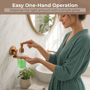 Plantex J4 Stainless Steel Liquid Soap Dispenser/Shampoo Dispenser for Wash Basin/Hand Wash Dispenser Wall Mounted/Bathroom Accessories (PVD Rose Gold Finish) Angel