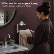Plantex 304 Grade Stainless Steel Towel Ring/Napkin Hanger for Kitchen/Towel Holder for Wash Basin/Bathroom Accessories, Skyllo (Chrome Finish)
